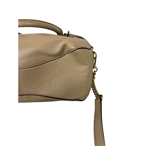 Michael Kors Satchel Handbag w Crossbody Chain Strap  Light Tan Leather - Picture 12 of 16
